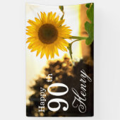 Banderoles Tournesol rustique 90e anniversaire (Vertical)