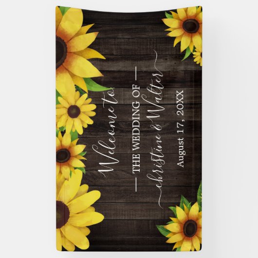 Banderoles Tournesol Rustique Chaîne de bois Lumières de mari (Vertical)