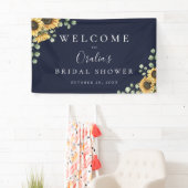 Banderoles Tournesol rustique Eucalyptus bleu marine (En situation)