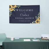 Banderoles Tournesol rustique Eucalyptus bleu marine (Salon professionnel)