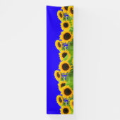 Banderoles Tournesol ukrainien Drapeau couleur support (Verticale)