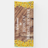 Banderoles Tournesols rustiques et Fête des mariées de textur (Vertical)