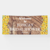 Banderoles Tournesols rustiques et Fête des mariées de textur (Horizontal)