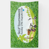 Banderoles Tournoi de golf avec terrain de golf herbe verte   (Vertical)