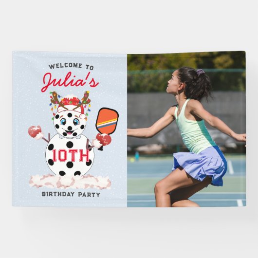 Banderoles Tournoi de Pickleball de Noël dans les Halls (Horizontal)