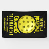 Banderoles Tournoi de Pickleball Jaune (Horizontal)