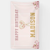 Banderoles Tournoi de tennis en or rose (Vertical)