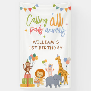 Banderoles Tous les animaux de fête sont invités - Fête d'ann