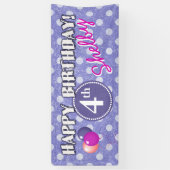 Banderoles Tout âge Polka Point Anniversaire 1 (Vertical)