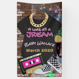 Banderoles Tout était un Jream  Hip hop Blue & Gold des ann