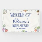 Banderoles Tout frais débarqués Salle de fête pour la future  (Horizontal)