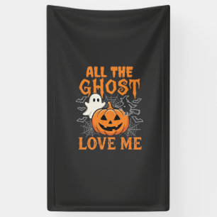 Banderoles Tout les fantômes m'aiment Halloween Design_1