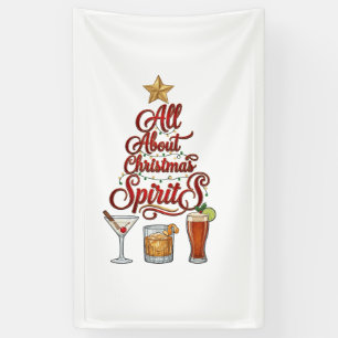 Banderoles Tout sur les esprits de Noël Cocktails Whiskey Sta