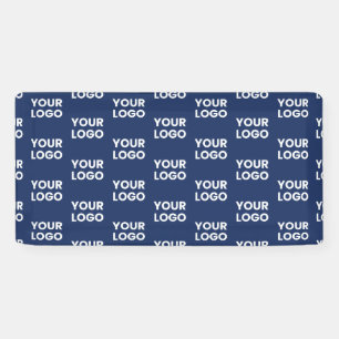 Banderoles Toute image ou logo d'entreprise éditable bleu mar