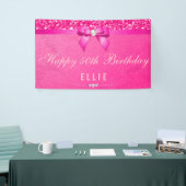 Banderoles Toutes parties scintillantes fuchsia d'arc de (Salon professionnel)