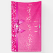 Banderoles Toutes parties scintillantes fuchsia d'arc de (Vertical)