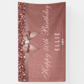 Banderoles Toutes parties scintillantes roses d'arc de (Vertical)