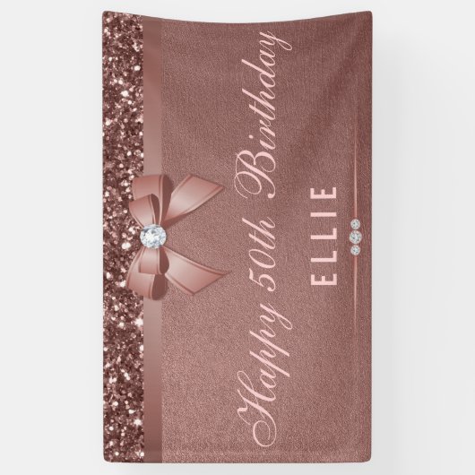 Banderoles Toutes parties scintillantes roses d'arc de (Vertical)