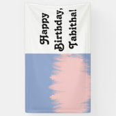 Banderoles Traçages de quartz rose sur le bleu de sérénité (Vertical)