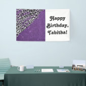 Banderoles Traçages d'empreinte de léopard de neige sur des (Salon professionnel)