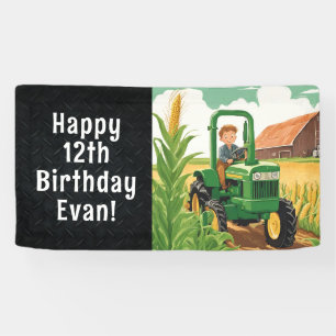 Banderoles Tracteur Joyeux Anniversaire Équipement d'agricult
