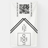 Banderoles Tradeshow Display Signal QR Code Téléchargez votre (Vertical)