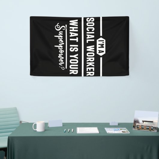 Banderoles travail social, travail social mignon, travailleur (Salon professionnel)