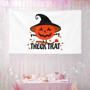 Banderoles Treck Trat Citrouille Sourire