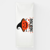 Banderoles Treck Trat Citrouille Sourire (Verticale)