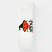 Banderoles Treck Trat Citrouille Sourire (Verticale)