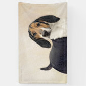 Banderoles Treeing Walker Coonhound Peinture - Art original (Vertical)