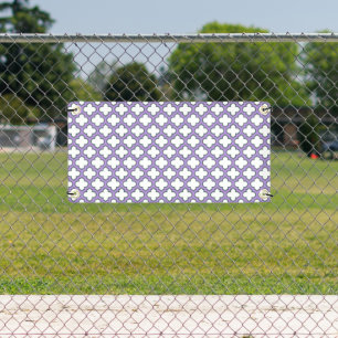 Banderoles Trellis blanc et violet, treillis, Quatrefoil