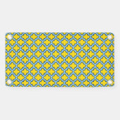 Banderoles Trellis jaune et bleu bébé, treillis, Quatrefoil (Horizontal)