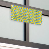 Banderoles Trellis jaune et bleu bébé, treillis, Quatrefoil (Bâtiment extérieur)