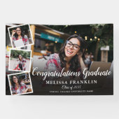 Banderoles Trendy 4 Photo Collage Graduation Party (Horizontal)