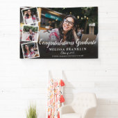 Banderoles Trendy 4 Photo Collage Graduation Party (Insitu)