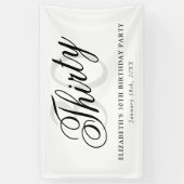 Banderoles Trente Elegant 30e anniversaire fête (Vertical)