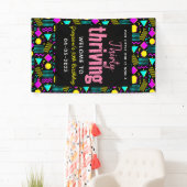 Banderoles Trente et prospère Rétro 30e anniversaire (En situation)