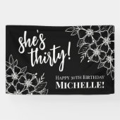 Banderoles Trente-trentaine fête d'anniversaire (Horizontal)