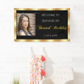 Banderoles Trentième Anniversaire, Paillettes Dorées, Personn (En situation)