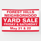 Banderoles Triage de vente de quartier communautaire personna (Horizontal)