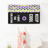 Banderoles Triangles sans couture motif - vert noir violet (En situation)