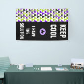 Banderoles Triangles sans couture motif - vert noir violet (Salon professionnel)