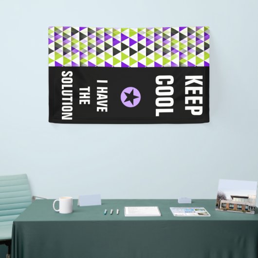 Banderoles Triangles sans couture motif - vert noir violet (Salon professionnel)