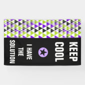 Banderoles Triangles sans couture motif - vert noir violet (Horizontal)