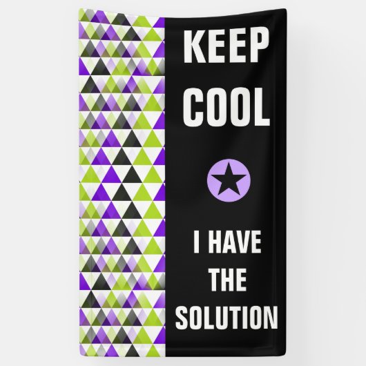 Banderoles Triangles sans couture motif - vert noir violet (Vertical)