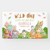 Banderoles Tribal Wild One Safari en forêt Fête d'anniversair (Horizontal)
