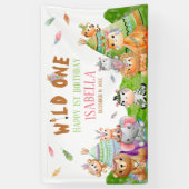 Banderoles Tribal Wild One Safari en forêt Fête d'anniversair (Vertical)