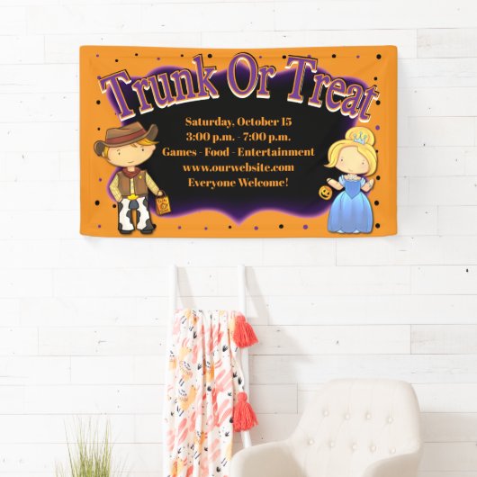 Banderoles Trick mignon Trunk ou Treat (En situation)