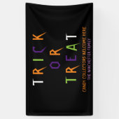 Banderoles Trick ou traiter coloré drôle éffrayant texte pers (Vertical)